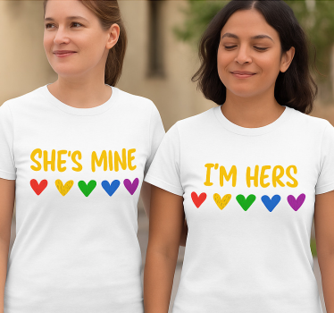 Lgbt she's mine couple t-shirts - TenStickers