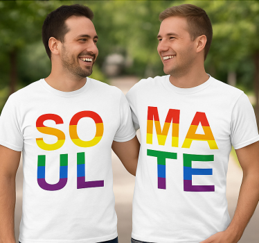 Lgbt soulmate couple t-shirts - TenStickers