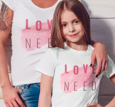 Love is all you need matching shirts for couples - TenStickers