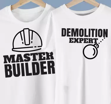 Master builder Father  and son matching shirts - TenStickers