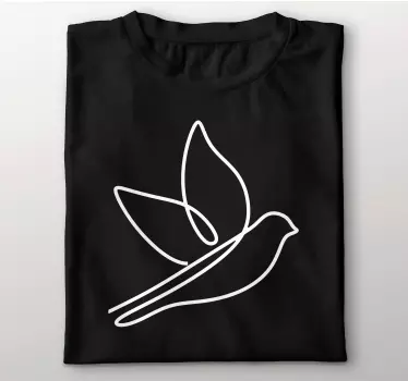 Minimalist bird outline t-shirt - TenStickers
