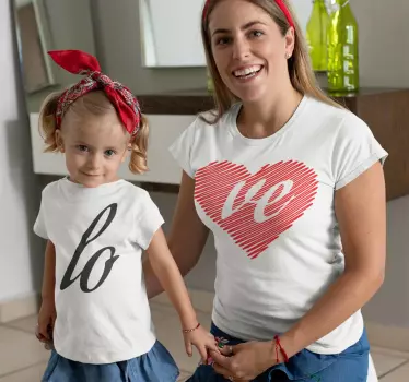 Mom & kids Love Mother and kids t-shirt - TenStickers