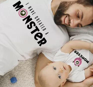 Monster creation quote Mother and daughter shirt - TenStickers