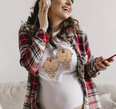 Mother and daughter t-shirt adorable baby duo - TenStickers