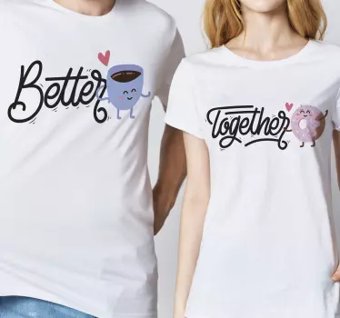 Mother and daughter t-shirt better together set - TenStickers