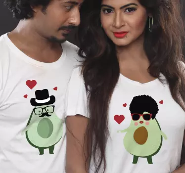 Mother and daughter t-shirt cute avocado duo - TenStickers