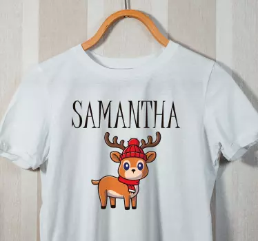 Mother and daughter t-shirt cute reindeer gift - TenStickers