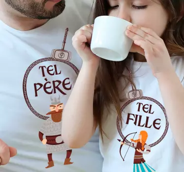 Mother and daughter t-shirt fun matching attire - TenStickers