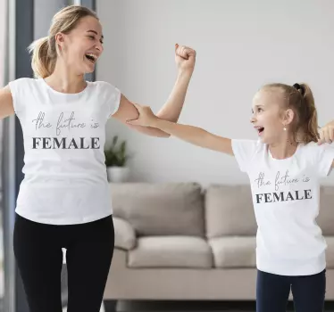 Mother and daughter t-shirt inspiring future dreams - TenStickers