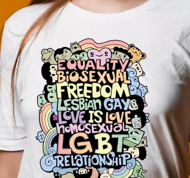 Mother and daughter t-shirt love celebrating equality - TenStickers