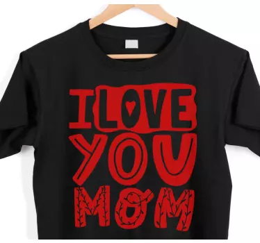 Mother and daughter t-shirt love you mom - TenStickers