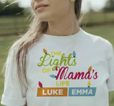 Mother and daughter t-shirt mama's joyful celebration - TenStickers