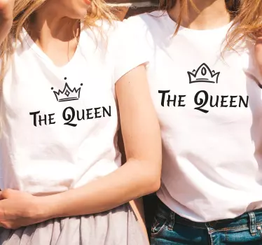 Mother and daughter t-shirt matching queen attire - TenStickers