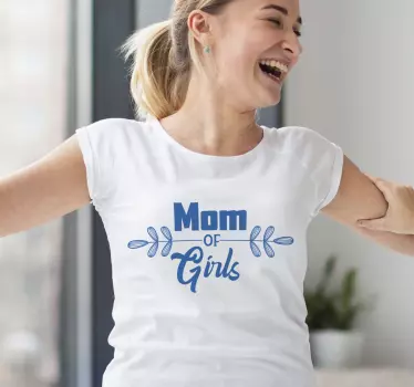 Mother and daughter t-shirt mom's joyful smile - TenStickers