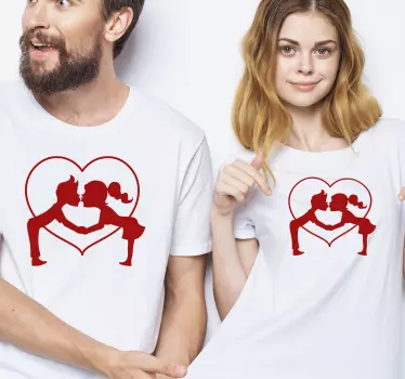 Mother and daughter t-shirt playful heart bond - TenStickers