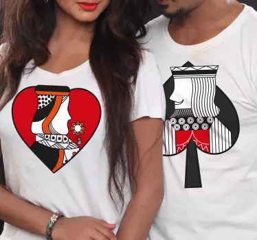 Mother and daughter t-shirt queen of hearts design - TenStickers