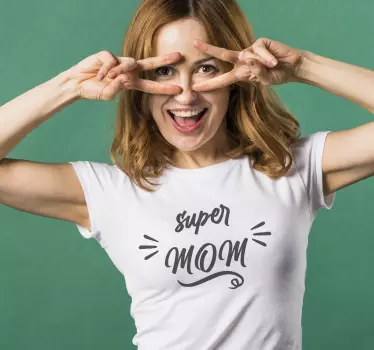 Mother and daughter t-shirt super mom vibes - TenStickers