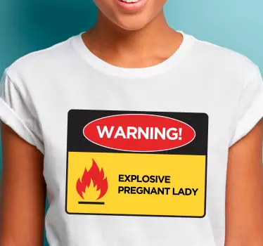 Mother and daughter t-shirt warning: expecting joy - TenStickers