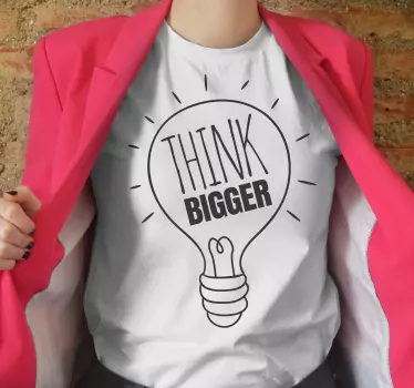 Motivational phrase bulb t-shirt - TenStickers
