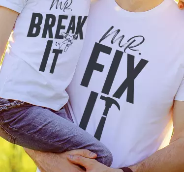 Mr fix it shirt Father  and son matching shirts - TenStickers