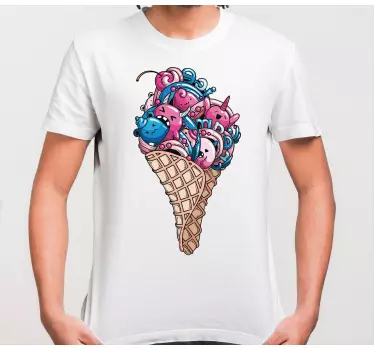Nice Ice cream graffiti  t-shirt - TenStickers