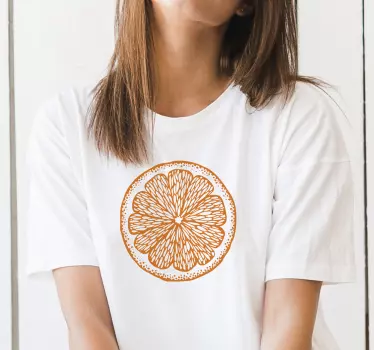 Orange slice motif t-shirt - TenStickers