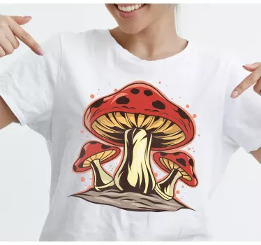 Original mushroom illustration t-shirt - TenStickers