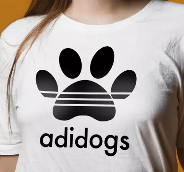 Paw print statement t-shirt - TenStickers