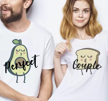 Perfect avocado couple couple t-shirts - TenStickers