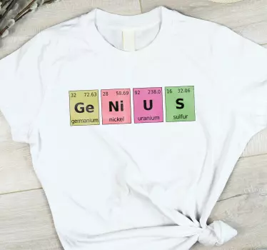 Periodic table genius t-shirt - TenStickers