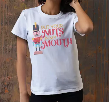 Put your nuts in my mouth  christmas tee shirts - TenStickers