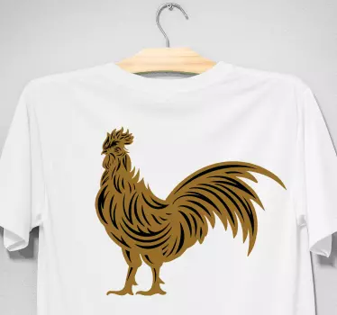 Regal rooster silhouette t-shirt - TenStickers