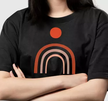 Retro rainbow with sun t-shirt - TenStickers