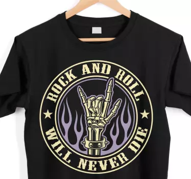 Rock hand gesture t-shirt - TenStickers