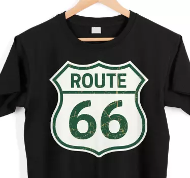 Route 66 retro design t-shirt - TenStickers