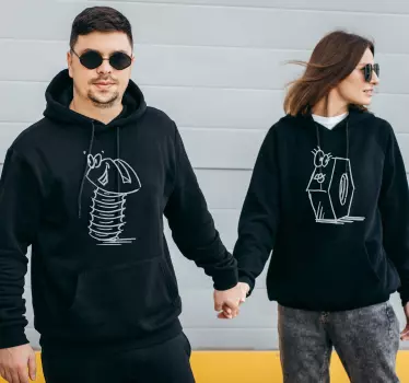 Screw tool his and her hoodie - TenStickers