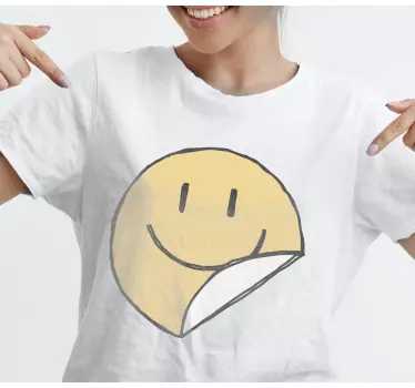 Smiling face sticker t-shirt - TenStickers