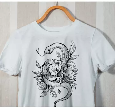 Snake flower fusion t-shirt - TenStickers
