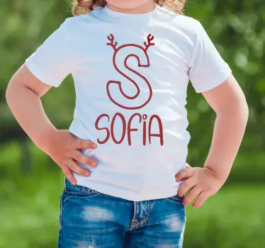 Sofia with antlers baby t-shirt - TenStickers