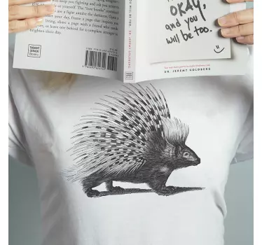 Spiky porcupine creature t-shirt - TenStickers