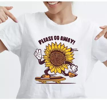 Sunflower skateboard vibes t-shirt - TenStickers