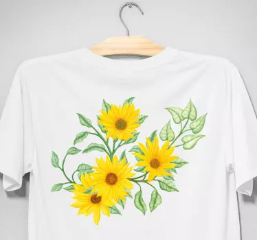 Sunny floral bouquet t-shirt - TenStickers