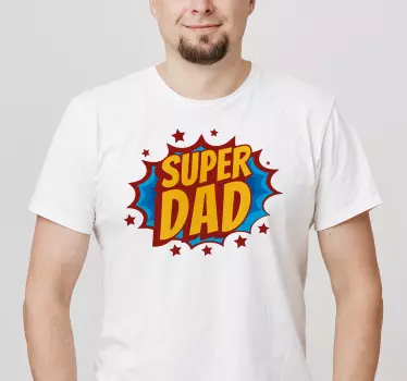 Super dad comic bubble Father's day t shirt - TenStickers