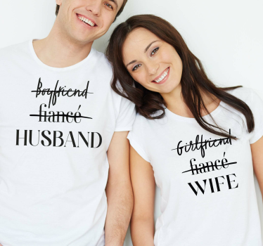 Sweet couple wife and husband design matching shirts for couples - TenStickers