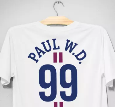 T-shirt with name custom name number - TenStickers