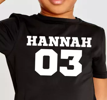 T-shirt with name customized name digit - TenStickers