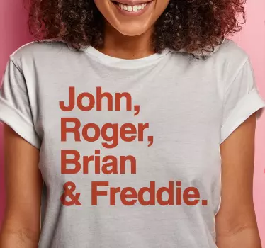T-shirt with name names shown in bold - TenStickers