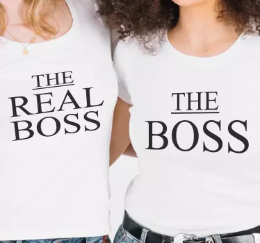 The boss and real boss tshirt Mother and daughter shirt - TenStickers