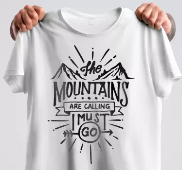 The mountains calling adventure t-shirt - TenStickers