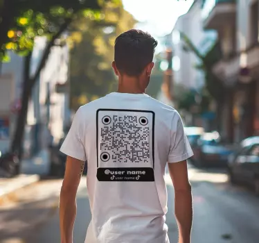 tiktok QR code custom t-shirt - TenStickers